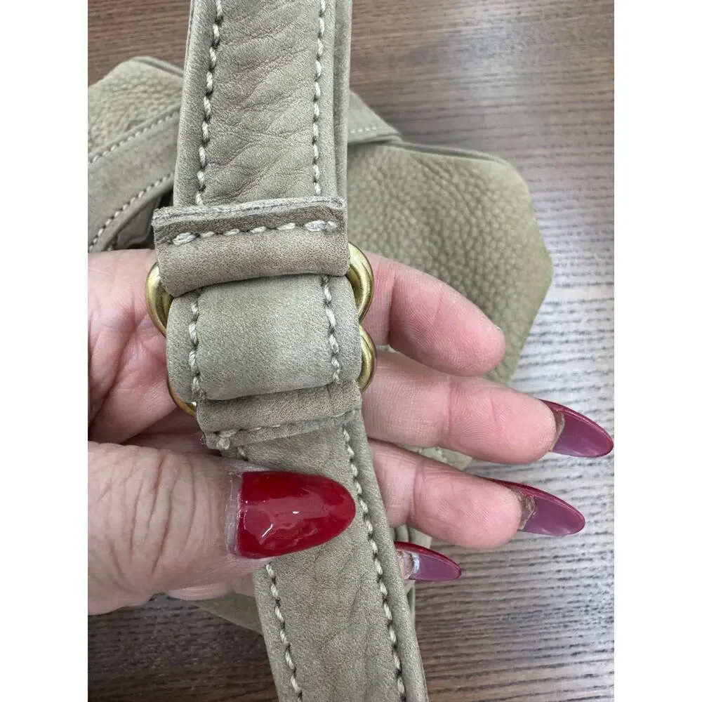 COACH VINTAGE SAGE NUBUCK LEATHER FISHING CREEL HANDBAG 4937 USA (pu20000thrifty